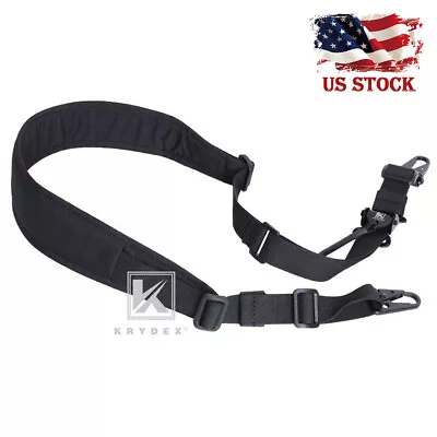 KRYDEX Modular Sling 2 / 1 Point Padded Tactical Shooting Sling Durable Black • $16.95