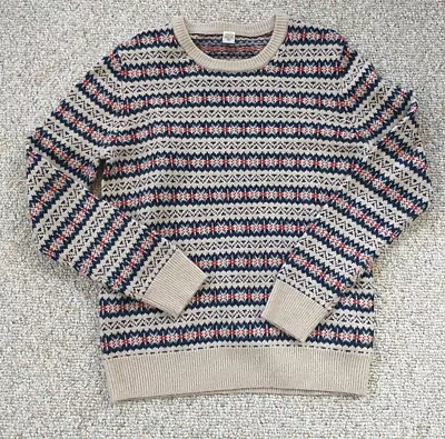 Crewcuts J Crew Boys Fair Isle Wool Blend Crew Neck Sweater Size 16 • $11