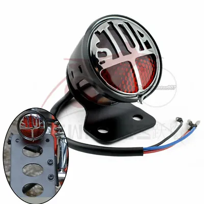 Motorcycle Tail Light License Plate Light  Round  Retro Custom Application • $21.77