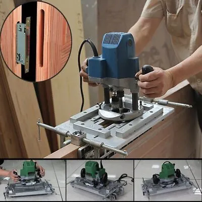 Wooden Door Slotter Hinge Hole Opener Lock Machine Drilling Mortise Template Jig • $373.66