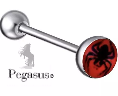 RED SPIDER  Quality Novelty Adult Rude Sexy Logo Funny Tongue Bar Barbell • £4.99