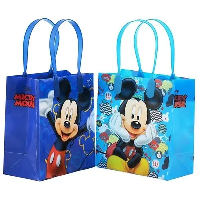 12PCS Disney Mickey Mouse Authentic Goodie Party Favor Gift Birthday Loot Bags • $17.98