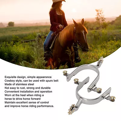 Equestrian Boot Spurs West Cowboy Style Horse Spurs 1 Pair For Competition • £35.29