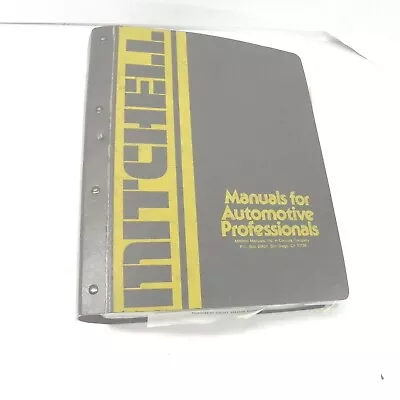 Vtg 1968-1977 Mitchell Domestic Tune Up Repair Service Manual Binder Book Vol 1 • $44.97