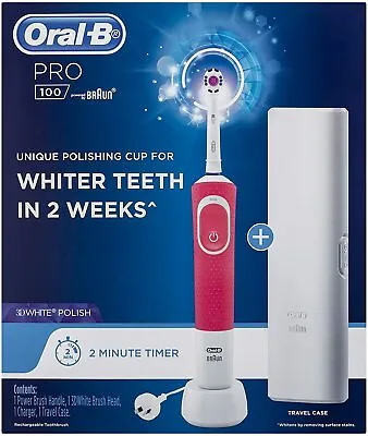 Oral-B Pro 100 3D White Polish Electric Toothbrush • $49.90