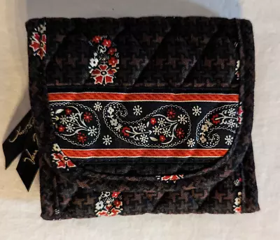 VERA BRADLEY Retired Houndstooth Ultralight Mini Tri-Fold Wallet Paisley EUC • $9.99