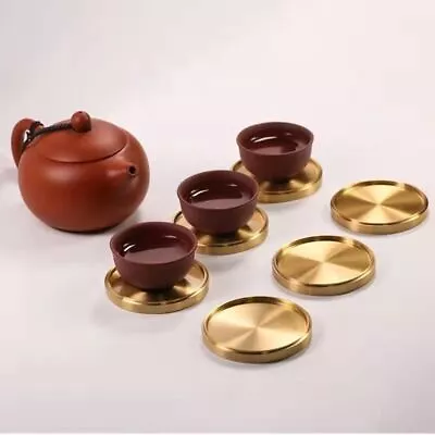 Heat Resistant Brass Coaster Metal Cup Mats Teapot Pads Tea Tray  Coffee Tables • $18.16