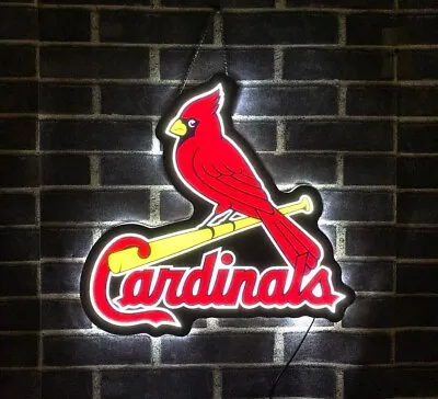 $106.99 • Buy New St. Louis Cardinals LED 3D Neon Sign 16 X16  Light Lamp Beer Bar Wall Decor