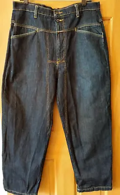 Marithe Francois Girbaud Men's Vintage Y2K Baggy Straight Dark Wash Jeans 34x29 • $44.99