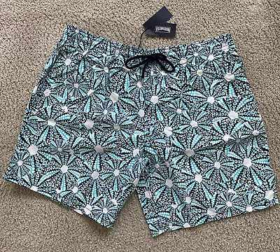 NWT 100% Authentic VILEBREQUIN MOOREA Swim Trunks- MEN - MULTICOLOR - 5XL - BLUE • $125