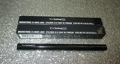 2 X MAC Brushstroke 24 Hour Eyeliner Liner BRUSHBLACK Black Full Size 0.67g • $29.95