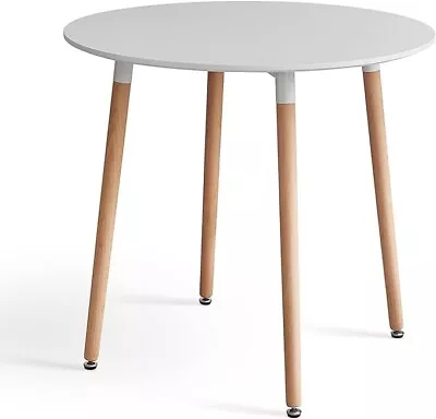 Wood Round Dining Table For 2-4 31.50''Round Modern Dining Table Mid Century • $89.99