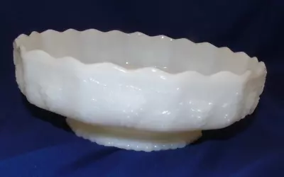 Vtg.  Anchor Hocking/Fire King Milk Glass Dish Fruit Bowl Grape And Leaf Design • $7