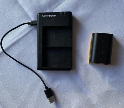 Battery Charger For Canon LP-E6 LP-E6E Etc USB Power Lead + Spare Battery • £14.50