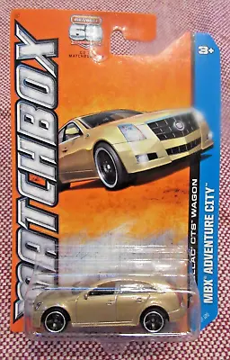 Matchbox 2013 Mbx Adventure City Cadillac Cts Wagon #52 Metalflake Gold • $14.89