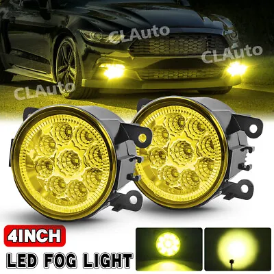 Pair Yellow Front Bumper Fog Light Lamps Assembly For Ford Mustang 2011-2015 • $28.16