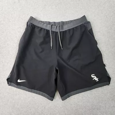 Nike Dri-Fit Chicago White Sox Shorts Men XL MLB Authentic Collection Black 34x8 • $18.94