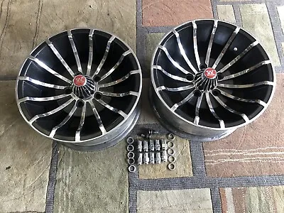 PAIR (2) OF 15x7 VINTAGE 15 SPOKE WESTERN TURBINE STYLE 5 LUG CHEVY FORD MOPAR • $749.99