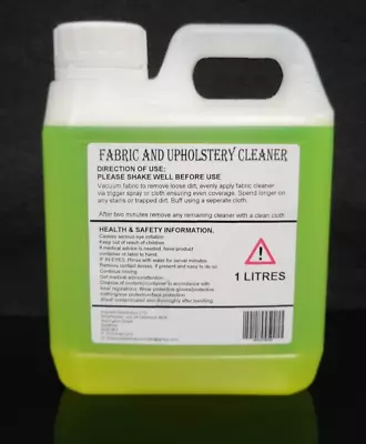 Car Upholstery Fabric Shampoo Carpet Cleaner Interior Stain Remover 1L • £6.99