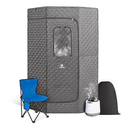 1600W 4L Portable Full Size Steam Sauna Personal Indoor Home Spa W/ RemoteChair • $159.99
