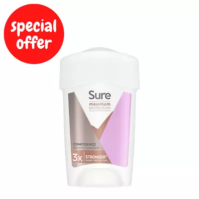 £8.20 • Buy Sure Maximum Protection, Confidence 96H Antiperspirant Women's Deodorant - 45ml