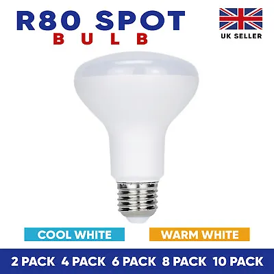 R80 LED Bulb Reflector Light Bulbs Warm White/Cool Light Edison Screw Light Bulb • £10.99