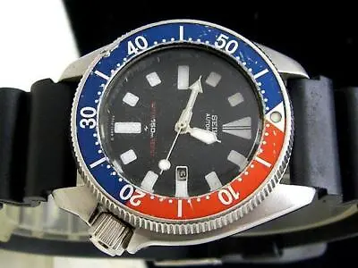 Seiko Pepsi Bezel 4205-014B Vintage Date Old Diver Automatic Mens Watch Auth • $560.12