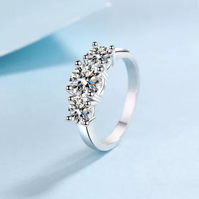 2.0Ct Moissanite Authentic Wedding Engagement 925 Sterling Silver Women's Ring • $42.99