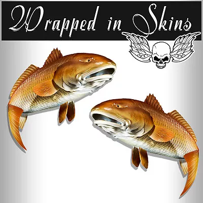 Fish Decals RED FISH Stickers Redfish Vinyl Tackle Box RV Graphics AFP-005 • $3.14