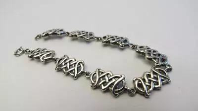 Kit Heath 925 Sterling Silver 1994 Celtic Knot Panel 18.5cms Bracelet • £59
