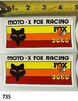 2! Moto X Fox Racing Sticker Vintage RM YZ KX CR 125 250 360 400 MX WORKS VMX  • $11.87