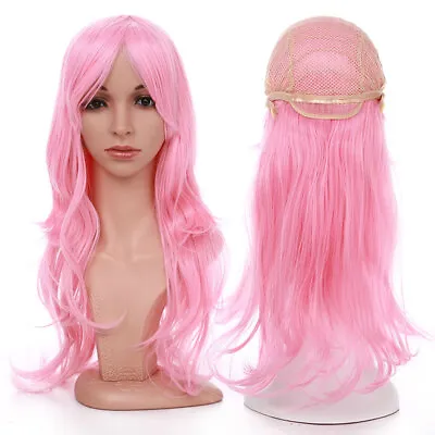 Women Long Curly Wig Front Bang Synthetic Cosplay Lolita Wig Costume Party Thick • £18.96