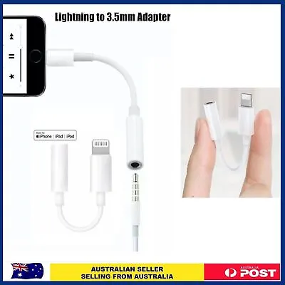 IPHONE To AUX 3.5mm Audio Headphone Jack Adapter Cable  For 7 8 X XS • $4.35