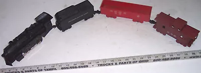 Vintage 1950's 4-Unit Steam Locomotive Train Set In O27/O Gauge WORKS *CHEAP* • $49.95