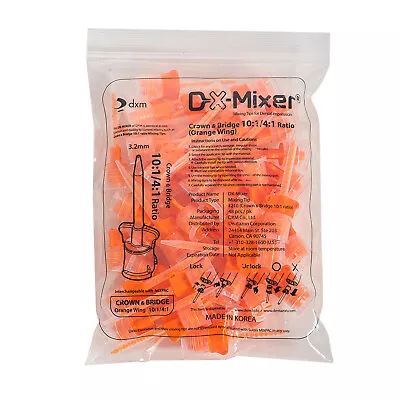 48Pcs DX-Mixer Dental HP Mixing Tips Crown&Bridge 10:1/4:1 Ratio Made In Korea • $14.39