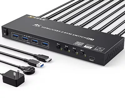 USB 3.0 KVM Switch HDMI 4 Port Support 4K@60Hz 2K@120Hz Simulation EDID HDMI US • $64.60