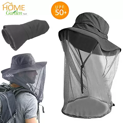 Anti Mosquito Head Net Hat Sun Bug Bee Insect Protection Fishing Hiking Bucket • $12.99