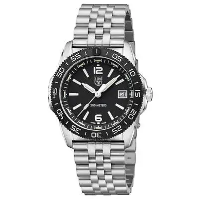 Luminox Men's Watch Pacific Diver Ripple Black Dial Silver Steel Bracelet 3122.M • $640