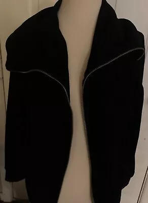 Michael Kors Womens Jacket Black Velour Size Large • $16