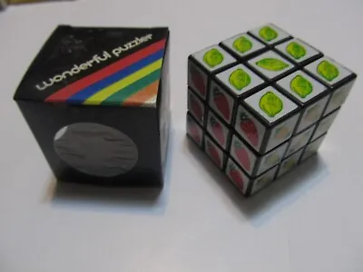 Vintage 1980s Wonderful Puzzler FRUIT Cube Puzzle New Old Stock Rubix • $17.95