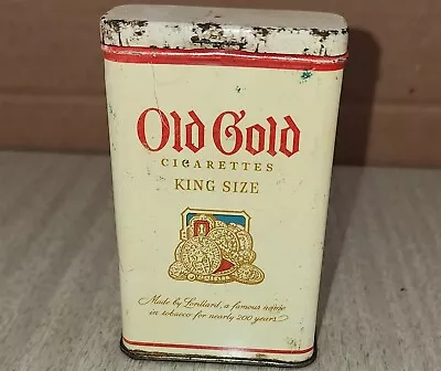 Vintage Empty Old Gold King Size Cigarette Tin 3.75  Tall • $14.29