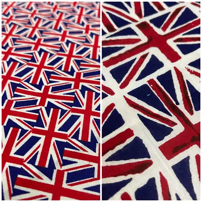 British Flag Coronation Theme 100% Cotton Printed Fabric M1723 • £7.99