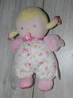 9  Prestige Baby My First 1st Plush Doll Blonde Braids Blue Eyes Baby Safe Eyes • $8.60