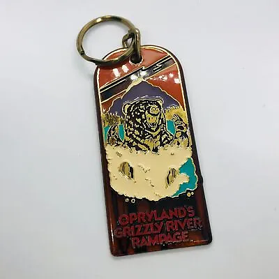 $14.99 • Buy Vtg Opryland Grizzly River Rampage Souvenir Amber Theme Park Ride Keychain