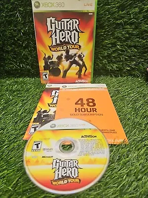 XBOX 360:  GUITAR HERO WORLD TOUR !!  Complete W/Manual Tested • $15.99