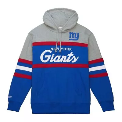 Licensed New York Giants Mitchell And Ness Head Coach Hoodie New • $67.99