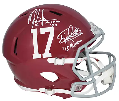 Derrick Henry & Mark Ingram Signed Alabama Crimson Tide Speed Helmet W/ Heisman • $699