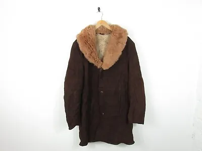 Vintage Real SHEEPSKIN SHEARLING COAT Winter Jacket Womens Size 38  Chest • £20.99