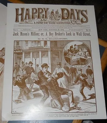 Vintage 11  X 14  Black White Happy Days Jack Mason's Millions Scene Art Print  • $10