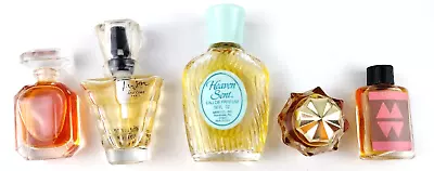 Vintage Mini Perfume Bottles Avon Forever Krystal Tresor Lancome Heaven Sent • $45